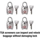 thumbnail image 3 of Candado para equipaje Master Lock 4689Q aprobado por la TSA, paquete de 4, 3 of 7