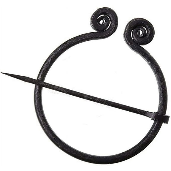 NauticalMart Fibula Brooch with Spiraled Ends Iron Knight Costume