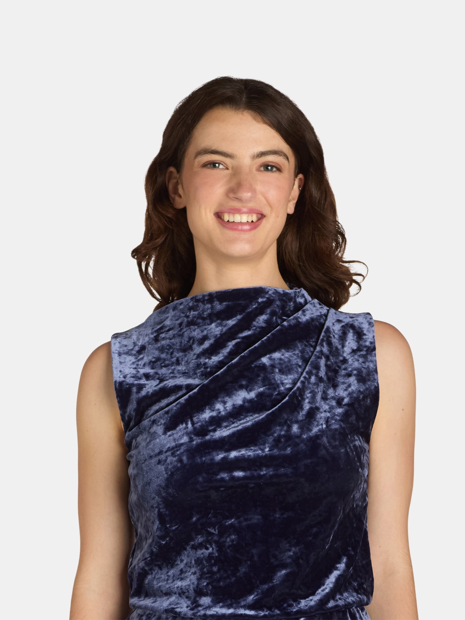 Nine.Eight Women’s Drape Front Sleeveless Jumpsuit, Sizes 2-18