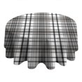 thumbnail image 4 of Black Gray and White Checkered Pattern Round Tablecloth 60"x60",Wrinkle Wipeable Table Cloth for Kitchen Dining Room Picnic Patio Party, 4 of 6