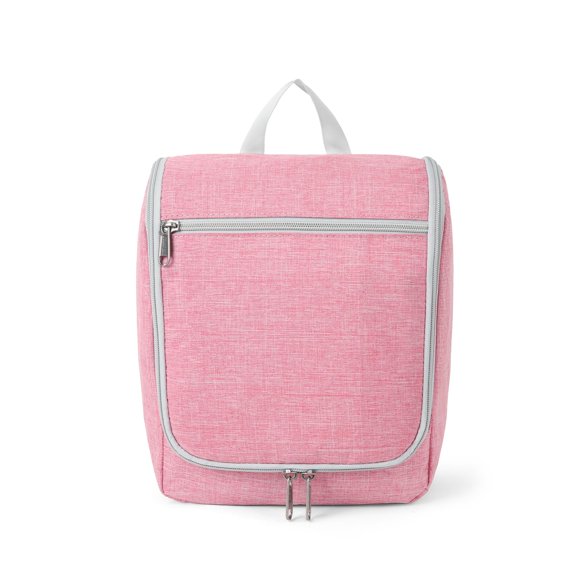 Neceser de viaje colgante Della Gao para mujer de nailon rosa