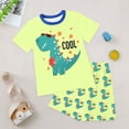 thumbnail image 2 of Leey-World Toddler Baby Boy Summer Clothes Solid Color Waffle Short Sleeve T-shirt Shorts Set Infant Summer Outfit 2pcs Boys Outfit Sets 10-12 Years Summer(Light Green,2-3 Years), 2 of 5