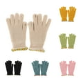 thumbnail image 3 of WREESH Women's Keep Warm Dew Finger Glove Women's Fingerless Winter Gloves Yellow, 3 of 3