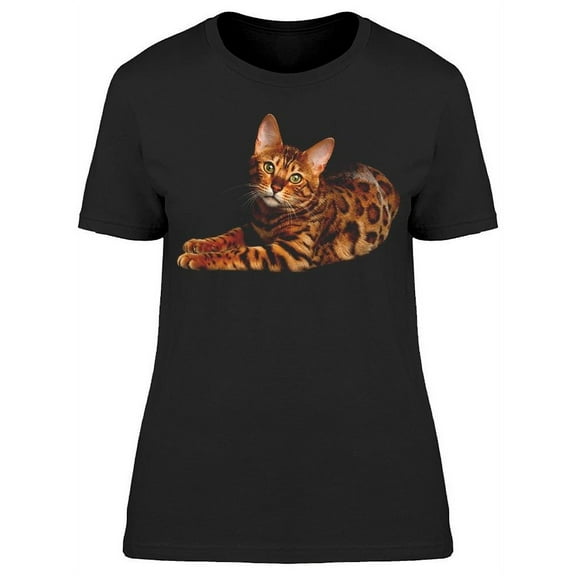 Gorgeous Spotted Bengal Cat  T-Shirt Women -Image by Shutterstock, Female Small