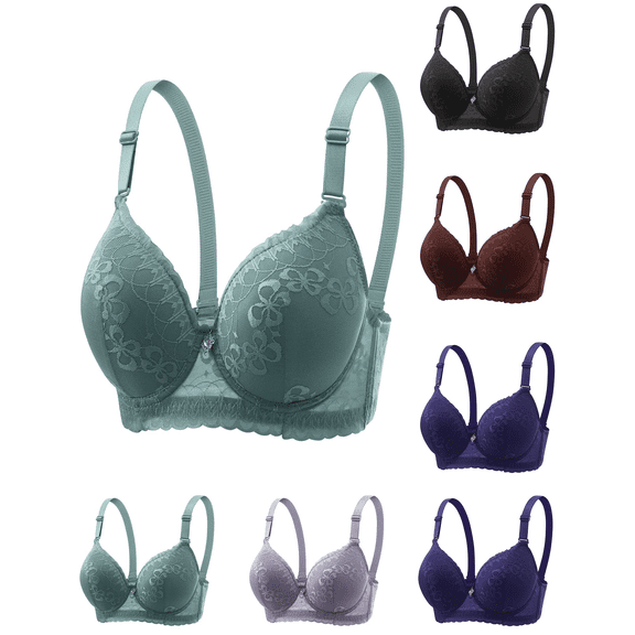 Womens Bras Casual Comfortable Lace Bras for Women Everyday Seamless Bra Full Coverage Push Up Soft Underwear