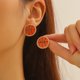 thumbnail image 4 of Creative Basketball Metal Earrings, Fashionable, Atmospheric, Female Earrings, A Women, 4 of 9