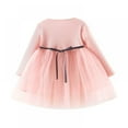 thumbnail image 3 of Toddler Girl Rabbit Design Multilayer Ruffled Long Sleeve Tutu Party Dresses 2-6 Years, 3 of 12
