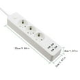 thumbnail image 2 of 1PC Socket Plug A 4x 3-Way Connection And Multi-Socket 2.3 1.7 M With USB Port Cable Board Extension Power Small Appliances White, 2 of 8