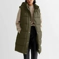 thumbnail image 2 of HAiming Women's Long Puffer Vest Oversized Solid Sleeveless Zipper Quilted Jacket Plus Size Casual Hooded Outerwear, 2 of 4