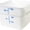 White, variant on Excellante 8 quart polycarbonate square food storage containers - clear, NSF certified, comes in each