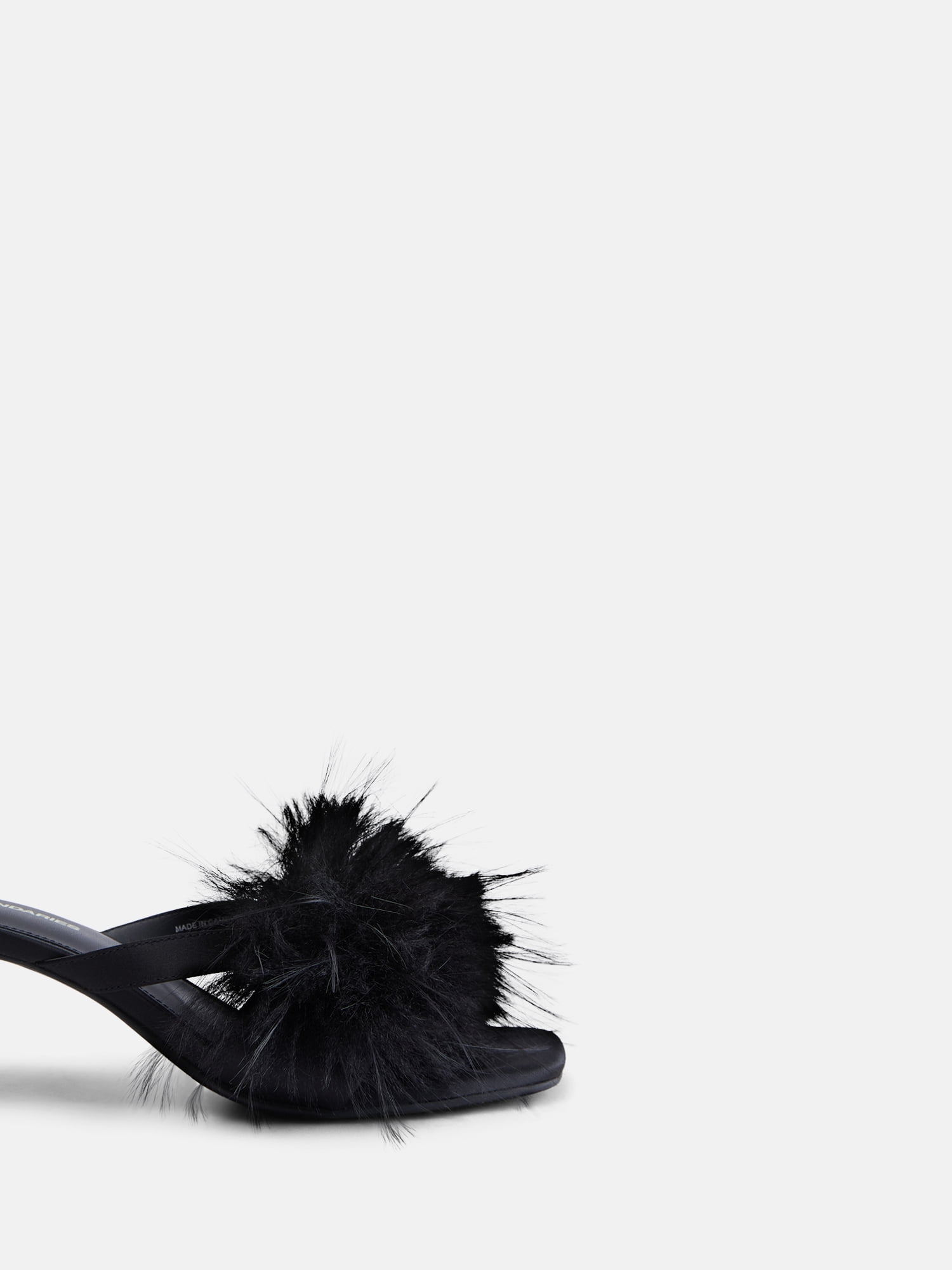 No Boundaries Women's Faux Feather Dress Heels