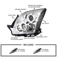 thumbnail image 3 of Spec-D Tuning Halo Chrome Housing Clear Lens Projector Headlights Compatible with 2006-2009 Ford Fusion, Left + Right Pair Headlamps Assembly, 3 of 7