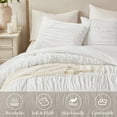 thumbnail image 4 of White Twin/Twin Xl Comforter Set 2-Piece, Microfiber Bedding with Ruffled Design, All-Season Comfort, 4 of 17