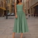 thumbnail image 2 of Vestidos de Primavera para las Mujeres, Vacaciones de Moda, Dos Vestidos de Cuello Tripulación de Manga Corta para las Mujeres, 2 of 8