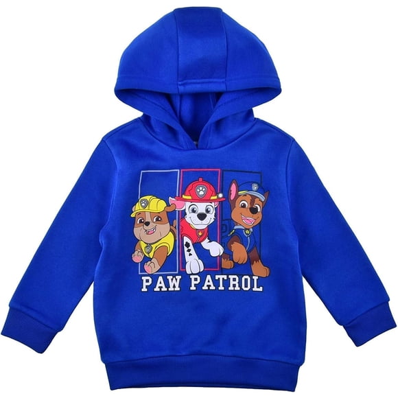 Sudadera con capucha Paw Patrol Nickelodeon Chase Rubble Marshall para niños, azul