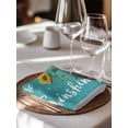 thumbnail image 6 of Teal Sunshine Sunflower Cloth Napkins Set of 4 Reusable Dinner Napkins, Pastoral Bees Farmhouse Floral Cocktail Napkin Washable Table Napkins for Wedding/Holiday Party/Baby Shower 20"x20", 6 of 7