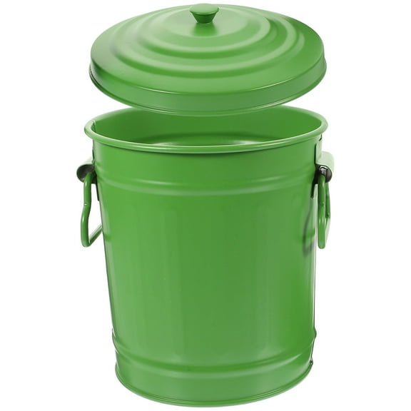 TOYMYTOY garbage bin with lid Pencil Stationery Organizer Iron Sturdy Bedroom 1Pack Back to School