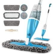 SUPTREE Microfiber Spray Floor Mops for Floors Cleaning Kitchen Mop with 3 Washable Mop Pads,440ML Refillable Bottle Dust Dry Wet Mop