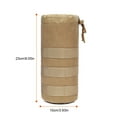 thumbnail image 2 of Water Bottle Bag Portable Backpack Pouch Sport Mesh Hole Bottom Drawstring Kettle Holder Carrier Travelling Cover Protector Mud Color, 2 of 8