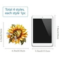 thumbnail image 2 of Bee Sunflower Window Clings Spring Summer Branch Honey Waterproof Window Decals PVC Alert Film Sliding Door Glass Anti-Collision Stickers, 2 of 9