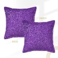 thumbnail image 3 of Bingfone Decorative Pillow Covers 18"X18" Glitter Purple Couch Pillow Cases Modern Farmhouse Covers For Couch Sofa Bed, 3 of 9