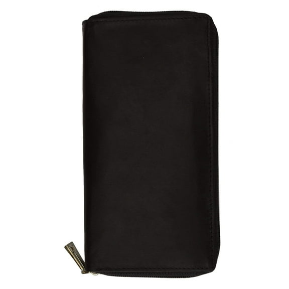 Ladies Slim Checkbook Style Leather Wallet Purse Clutch 7575 CF (C)