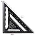 thumbnail image 2 of Triangle Scale Ruler 12 Inch Aluminum Alloy Triangular Rule High Precision Square Protractor Carpenter Framing Layout Measuring Lever Tool, 2 of 5