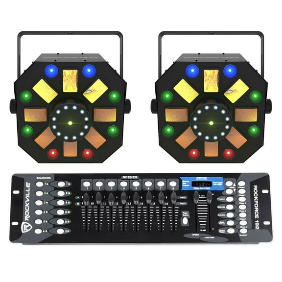 (2) Chauvet DJ Swarm Wash FX ILS RGBAW UV LED Derby/Laser Lights DMX Controller