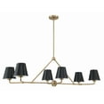 thumbnail image 3 of XAV-B9306-VG Crystorama Lighting Xavier - 6 Light Chandelier In Modern Style-14.75 Inches Tall and 46 Inches Wide-Vibrant Gold Finish, 3 of 11