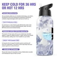 thumbnail image 3 of Stainless Steel Sports Water Bottle - THILY Vacuum Insulated 32 oz Leakproof Wide Mouth Water Flask with 2 Lids and Straws, Keep Hot 12 Hours Cold 36 Hours, BPA Free, Blue Marble, 3 of 4