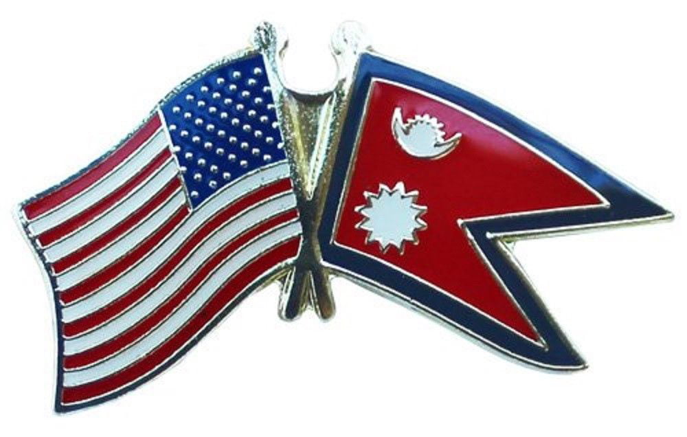 Wholesale Pack of 6 USA American Laos Friendship Flag Bike Hat Cap lapel Pin 