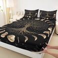 thumbnail image 3 of Feelyou Hippie Life Tree Bed Sheets, Mystic Stars Moon King Sheets, Bohemian Southwestern Sheet Set, Luxury Bedroom Decor, 4-Piece, 3 of 7