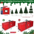 thumbnail image 3 of Bolsa de almacenamiento para árbol de Navidad LUCDNC, resistente, 7.5 pies, roja, 3 of 7