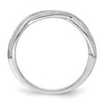 thumbnail image 2 of White Sterling Silver Ring Band Wedding Cubic Zirconia CZ, 2 of 5