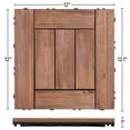 thumbnail image 2 of 27PCS Patio Deck Tiles, Interlocking Wood Composite Decking, Versatile Floor Tiles 12 x 12in Brown for Patio, Balcony, Bathroom, Indoor and Outdoor, 2 of 5