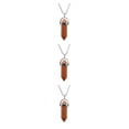 thumbnail image 4 of yingyy Hexagon Column Charm Exquisite Gifts Hanging Pendants Crystal Necklace Bracelet Earring Keychains Decorations Red Sand Color 3Set, 4 of 6