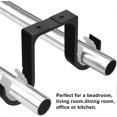 thumbnail image 3 of SZTXJ Curtain Rod Bracket 2 Pieces Wall Mounted Double Bracket Curtain Rod Ceiling Rustproof Aluminum Alloy Suitable Rod Diameter 28-33mmgold, 3 of 5