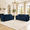 Blue, variant on Gewnee Oversized Deep Seat Luxury 2 Piece Sofa Set, 2 Pieces of Loveseat Sofa, Modern DIY Combination Blue Chenille Comfy Cloud Couches Set for Living Room