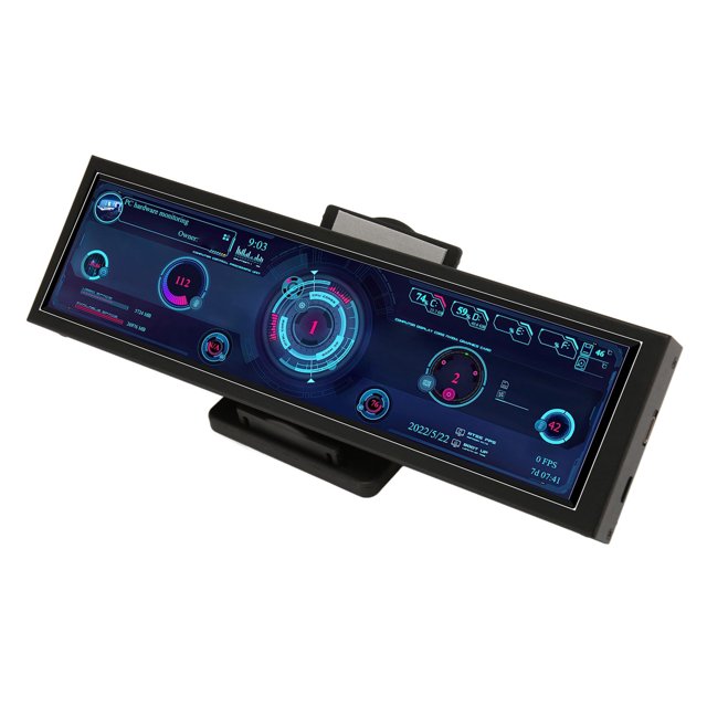 Monitor de Temperatura de Compuya, Segedo Monitor, Para raspi, Linux, USB C, Pantalla IPS de 8,8 Pulgadas, Paisaje, Pantalla vertical, Soporte AidA64, Rotación de 360