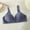 Blue, variant on Wireless Bras for Women Plus Size Push up Plunge Blue Solid Bralette for Women Size 44