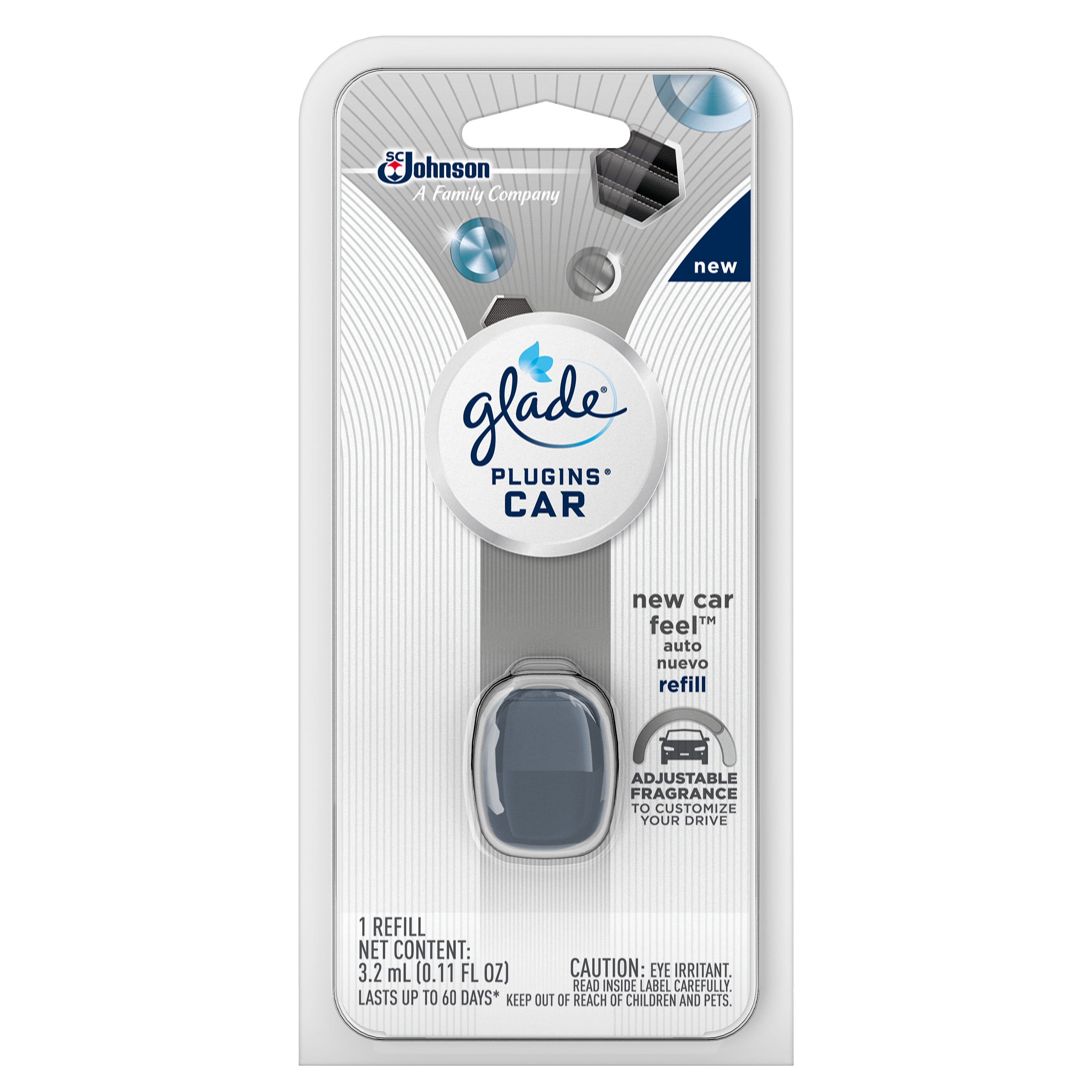 Glade PlugIns Car Air Freshener Refill, Blue Odyssey, 0.11 Fluid Ounces