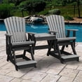thumbnail image 2 of Pemberly Row Modern Double Balcony Height Glider with Center Table, 2 of 7