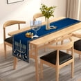 thumbnail image 2 of Hanukkah Table Runner Chanukah Menorah Star of David Jewish Festival Holiday Party Kitchen Dining Home Decoration (13.8" x 71"), 2 of 5