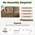 thumbnail image 6 of DILORA 108'' Boneless Cloud couches for Livingroom,Sectional L-Shape Couch With Ottoman,3 Seater Convertible Modular Soft sofa,Camel, 6 of 8