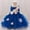 Blue, variant on Toddler Girls Baptism Gown 6 Months-3 Years Summer Sleeveless Spaghetti Strap 3D Floral One Shoulder Tulle Dress Formal Outfit for Christening Birthday Party and Performance Purple