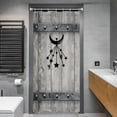 thumbnail image 4 of Stall Barn Door Shower Curtain Set 36Wx71H Inches Half Small Tiny Rustic Wooden Wood Farmhouse Country RV Camper Polyester Bathroom Curtain with 12 Hooks, 4 of 5