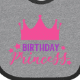 thumbnail image 4 of Inktastic Birthday Princess, Little Princess, Crown, Stars Girls Baby Bib, 4 of 4