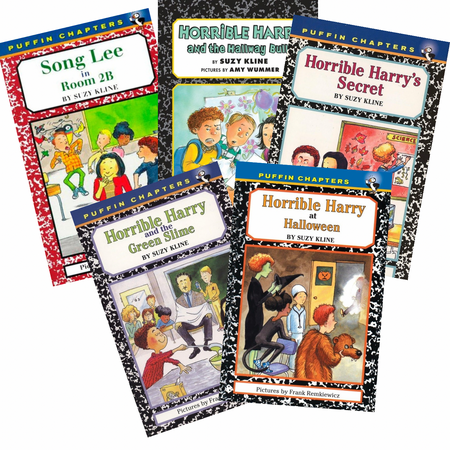 Horrible Harry Set (5) : Horrible Harry s Secret; Song Lee In Room 2B; Green Slime; Horrible Harry At Halloween; Hallway Bully by Suzy Kline (Paperback Set)