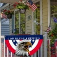 thumbnail image 5 of Hvmvliv Half Circles USA Flag (35.43x17.71in) Independence Day Polyester Half Fan Flag Red White and Blue Printing Hanging USA Bunting Memorial Day Party Garden Yard Porch Decorations Multicolor, 5 of 6