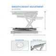 thumbnail image 3 of 46" Large Adjustable Standing Desk Converter/Triple Monitor Mount Bundle - White, 3 of 8